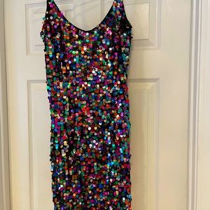 Large multi color sequence dress